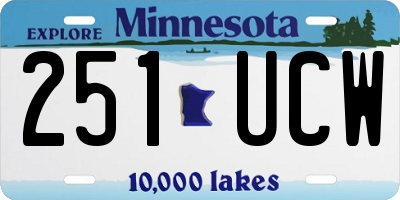 MN license plate 251UCW