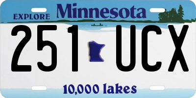 MN license plate 251UCX