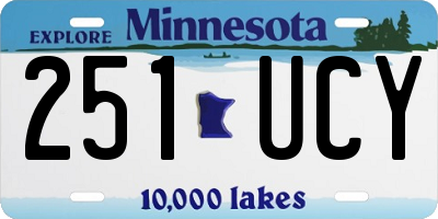 MN license plate 251UCY