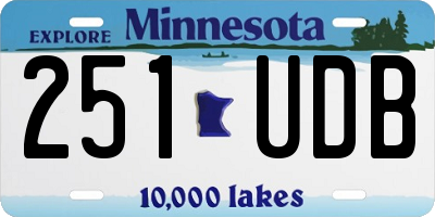 MN license plate 251UDB