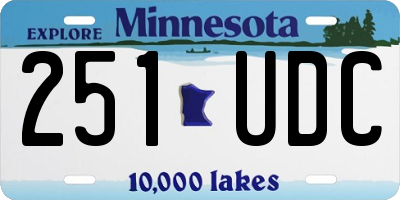 MN license plate 251UDC