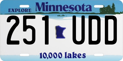 MN license plate 251UDD