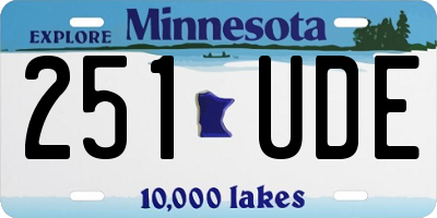 MN license plate 251UDE
