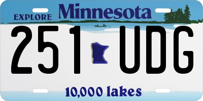 MN license plate 251UDG