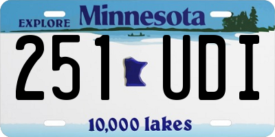 MN license plate 251UDI