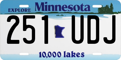 MN license plate 251UDJ