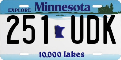 MN license plate 251UDK
