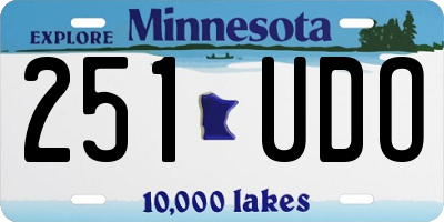 MN license plate 251UDO