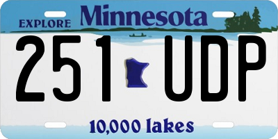 MN license plate 251UDP