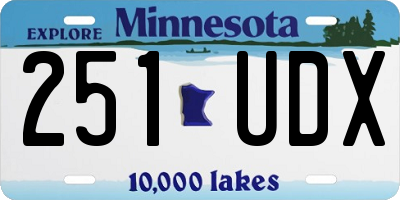 MN license plate 251UDX