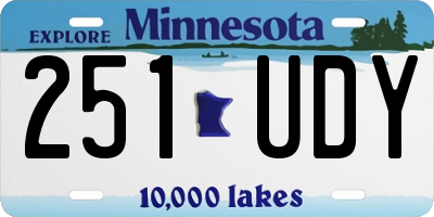 MN license plate 251UDY
