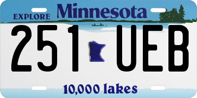 MN license plate 251UEB