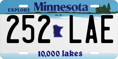 MN license plate 252LAE