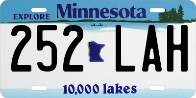 MN license plate 252LAH