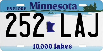 MN license plate 252LAJ