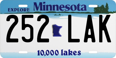 MN license plate 252LAK