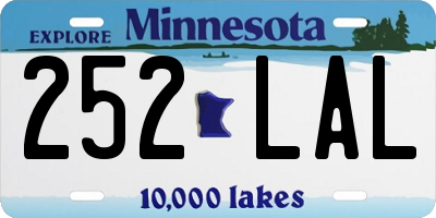 MN license plate 252LAL