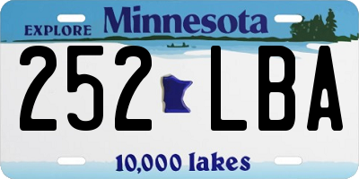 MN license plate 252LBA