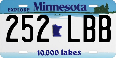 MN license plate 252LBB