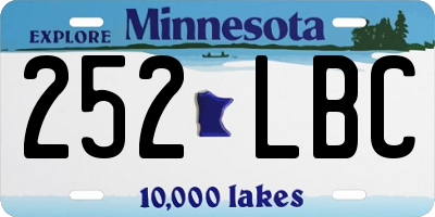 MN license plate 252LBC
