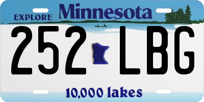 MN license plate 252LBG