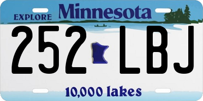 MN license plate 252LBJ