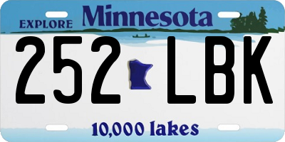 MN license plate 252LBK