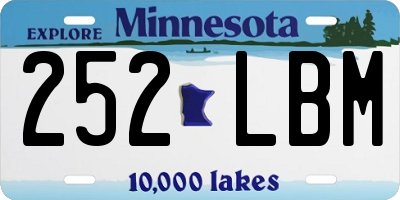 MN license plate 252LBM