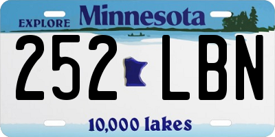 MN license plate 252LBN