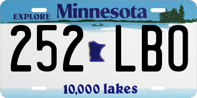 MN license plate 252LBO