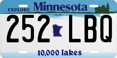 MN license plate 252LBQ