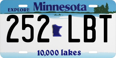 MN license plate 252LBT