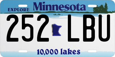 MN license plate 252LBU