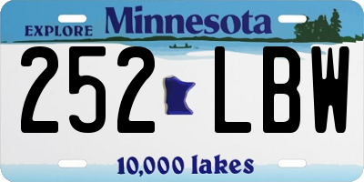 MN license plate 252LBW
