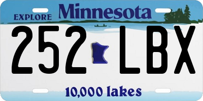 MN license plate 252LBX