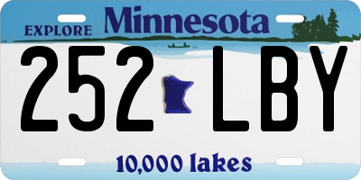 MN license plate 252LBY