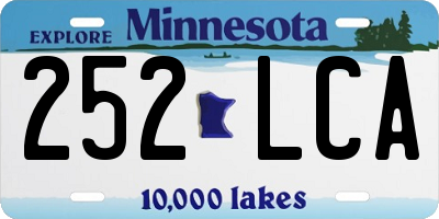 MN license plate 252LCA
