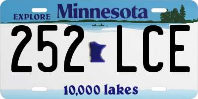 MN license plate 252LCE