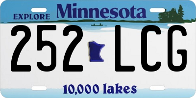 MN license plate 252LCG