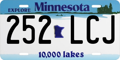 MN license plate 252LCJ