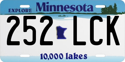 MN license plate 252LCK