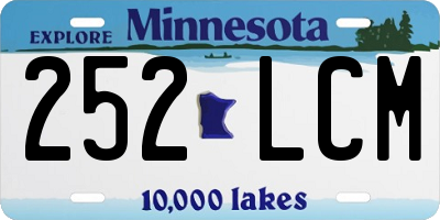 MN license plate 252LCM