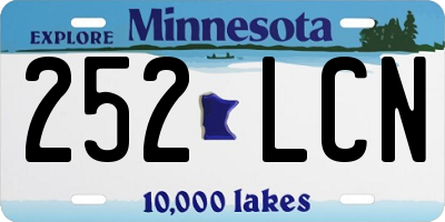 MN license plate 252LCN