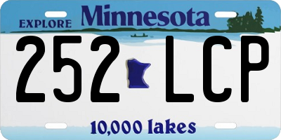 MN license plate 252LCP