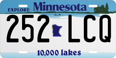 MN license plate 252LCQ