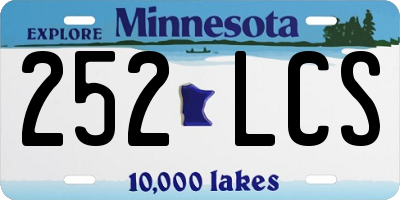 MN license plate 252LCS