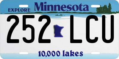 MN license plate 252LCU