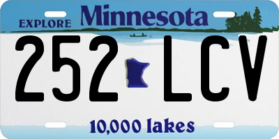 MN license plate 252LCV