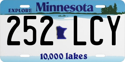 MN license plate 252LCY