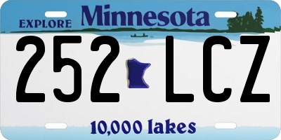 MN license plate 252LCZ